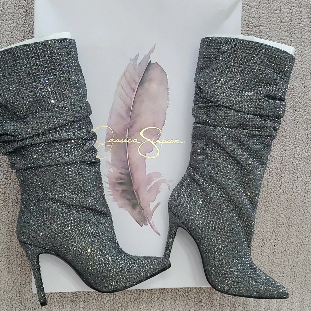 NEW Jessica Simpson Sparkly Boots - 7.5 - Picture 1 of 10